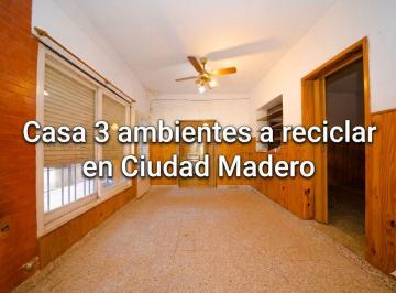Casa · 140m² · 3 Ambientes · 1 Cochera · Venta Casa 3 Ambientes Ciudad Madero