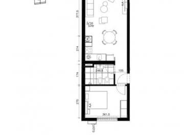 Departamento · 44m² · 2 Ambientes · Venta 1 Dormitorio con Patio en Cordón