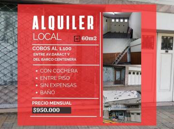 Local comercial · 60m² · 1 Ambiente · Alquiler, Local $950.000. - Av Cobo 1.100,c/entre Piso y Cochera, Sin Expensas