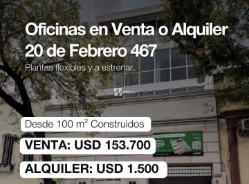 Oficina comercial de 4 ambientes, Salta · Oficinas en Venta Desde 100 m² en 20 de Febrero Al 400