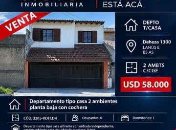 imagen1 · Departamento Tipo Casa 2 Ambientes Planta Baja con Cochera