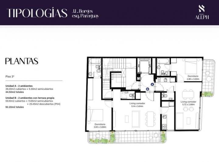 Departamento · 55m² · 2 Ambientes