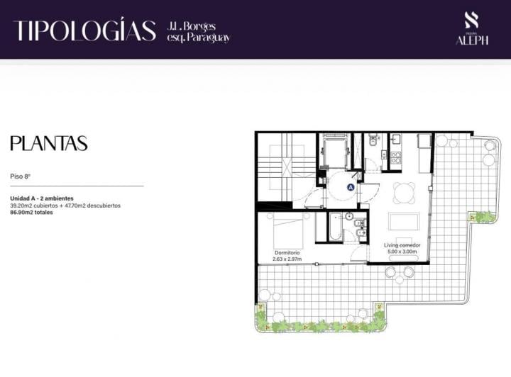Departamento · 39m² · 2 Ambientes