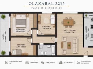 Departamento · 60m² · 4 Ambientes · 1 Cochera · Departamento en Venta en Belgrano R, Capital Federal, Buenos Aires