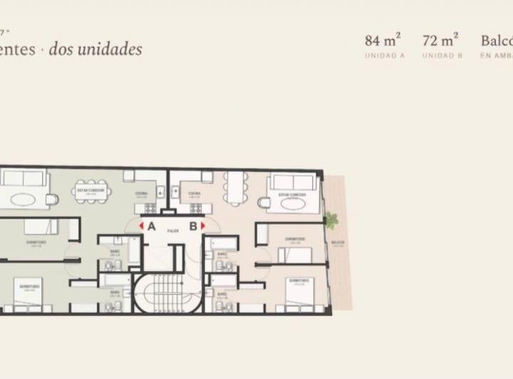 Departamento · 62m² · 3 Ambientes
