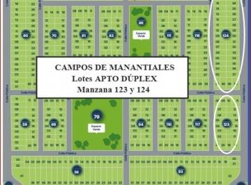 Terreno · 360m² · Lotes Apto Dúplex - Campos de Manantiales