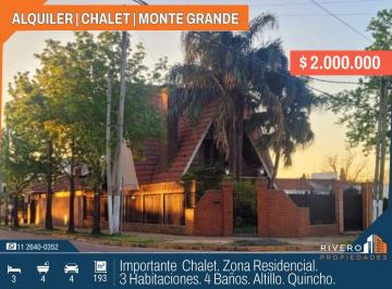 Casa de 5 ambientes, Esteban Echeverría · Alquiler Chalet 3 Habitaciones Quincho - Monte Grande