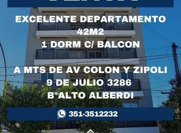 Departamento de 3 ambientes, Córdoba · Departamento en Venta B° Alto Alberdi Ideal Inversores