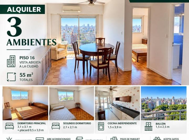 Departamento · 50m² · 3 Ambientes
