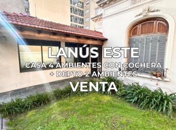 Casa de 5 ambientes, Lanús · Venta Casa 4 Ambientes con Garaje + Depto 2 Ambientes Fondo. Jardín, Patio y Terraza. Lanús Este