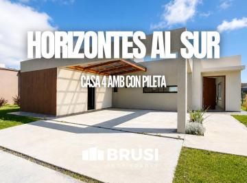 Casa · 153m² · 4 Ambientes · 2 Cocheras · Casa en Venta en Horizontes Al Sur - 4 Ambientes - Una Planta