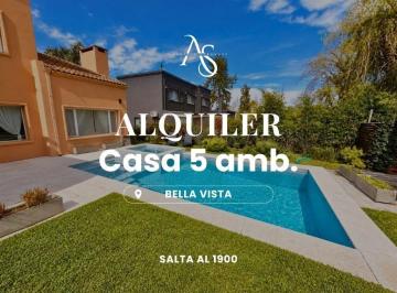 Casa · 810m² · 5 Ambientes · 4 Cocheras · Alquiler Temporal Casa 5 Amb C/ Pileta en Bella Vista Chico - Verano