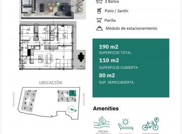 PH · 95m² · 3 Ambientes · 1 Cochera · En Venta Dpto 3 Planta Baja con Patio
