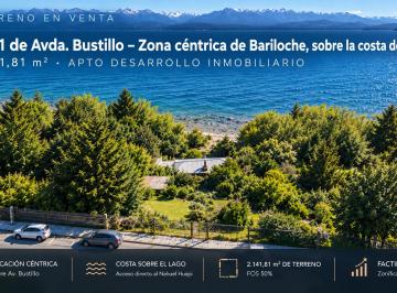 Terreno 2142m² Venta Centro · Lote con Costa de Lago Apto Desarrollo – Bariloche. Km1. Zona Centrica
