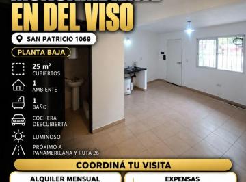 Departamento de 1 ambiente, Pilar · Alquiler Monoambiente con Cochera Próximo a Panamericana - del Viso