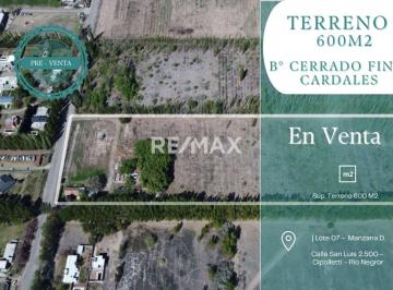 Terreno · 600m² · En Venta Lote en Barrio Cerrado 600 m² Cipolletti