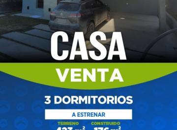 Casa · 176m² · 3 Dormitorios · 2 Cocheras · Casa/ en Venta a Estrenar/3 Dorm/ 3baños