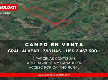 Campo · 398ha · Campo Mixto 2 Parcelas Contiguas de 398 Hectáreas en Gral. Alvear