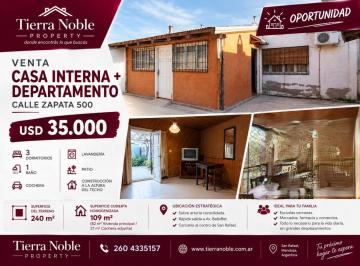 Casa · 230m² · 5 Ambientes · Casa Interna con Departamento | Calle Zapata 500 | Usd 35.000