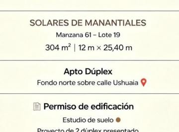 Terreno · 304m² · Apto Dx - T 304 m² - Solares de Manantiales