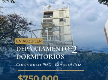 Departamento de 3 ambientes, Córdoba · En Alquiler Departamento 2 Dorm., 2 Baños en B° Gral. Paz