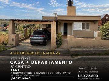 Casa · 147m² · 8 Ambientes · 1 Cochera · Venta Casa de 2 Dorm. con Departamento Independiente en Centro de Tanti
