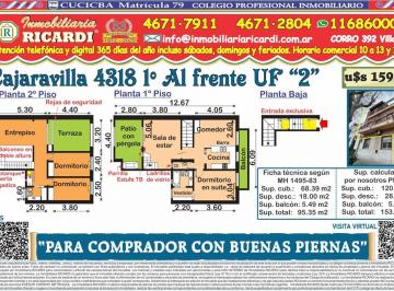 PH · 120m² · 4 Ambientes · Para Comprador con Buenas Piernas - PH 1º Piso Entrada Exc.