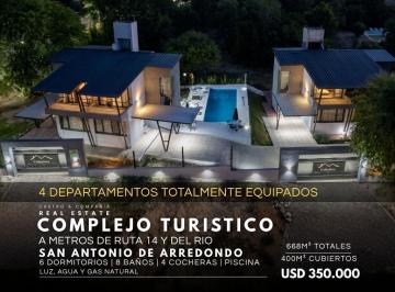 Hotel · 400m² · 10 Ambientes · 4 Cocheras · Venta Moderno Complejo Equipado en San Antonio de Arredondo con Pileta a m de Ruta 14