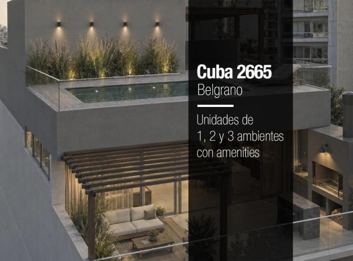 Desarrollo vertical · Cuba 2665 + en Construcción | Unidades de 1, 2 y 3 Ambientes