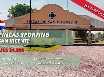 Terreno · 1114m² · Lote en Venta Fincas San Vicente Sporting