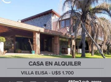 Casa · 450m² · 4 Ambientes · 4 Cocheras · Casa en Alquiler en Villa Elisa