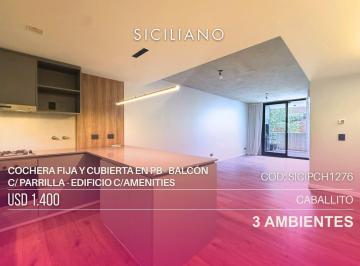 Departamento · 67m² · 3 Ambientes · 1 Cochera · Departamento en Caballito