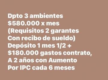 Departamento de 3 ambientes, José C Paz · Alquiler Dueño Directo