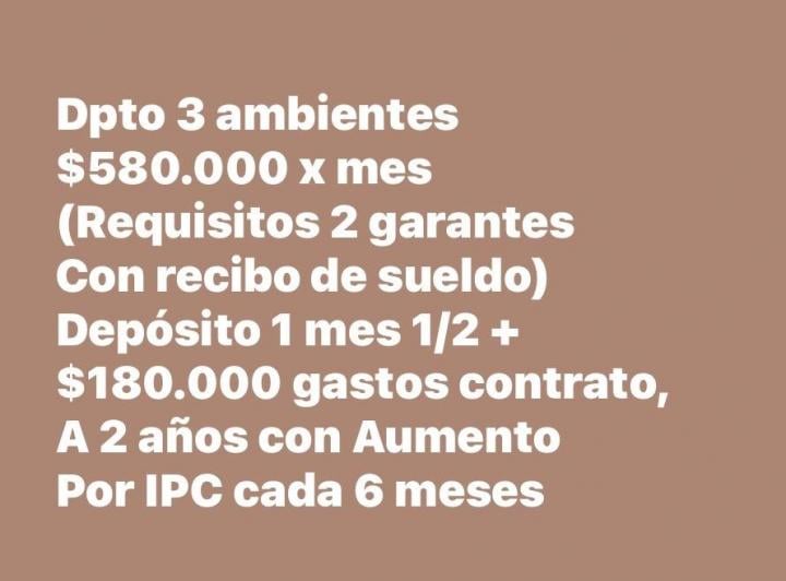 Departamento · 50m² · 3 Ambientes