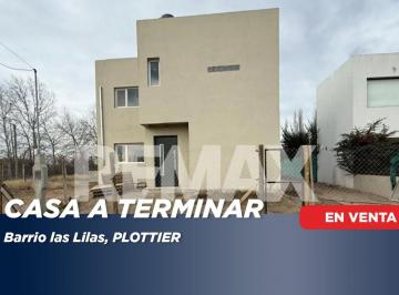 Casa · 160m² · 6 Ambientes · 1 Cochera · Casa a Terminar 4 Dormi. Las Lilas de Plottier