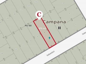 Terreno · 375m² · Lote en Venta de 375 m² en Barrio San Jacinto, Campana