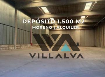 Bodega-Galpón · 1500m² · 1 Ambiente · Deposito en Alquiler en Predio Cerrado de 1.500 m², Moreno