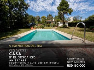 Casa · 120m² · 5 Ambientes · 1 Cochera · Chalet de 2 Dorm. con Pileta en Venta, B. El Descanso - Anisacate