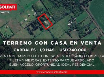 Terreno · 961m² · Terreno de 1,9 Hectáreas con Casa y Pileta en Los Cardales - Venta