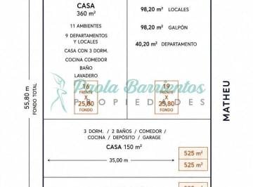 Casa · 500m² · 17 Ambientes · Vendo Lotes Multifamiliares Comerciales con 11 Departamentos 1947 m Ostende