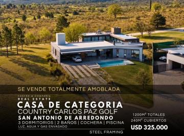 Casa · 240m² · 5 Ambientes · 1 Cochera · Venta Casa de Categoría 3 Dorm. Piscina en Country Carlos Paz Golf - San Antonio de Arredondo
