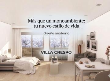 Departamento · 35m² · 1 Ambiente · 1 Cochera · Venta Monoambiente Villa Crespo Cochera y Baulera