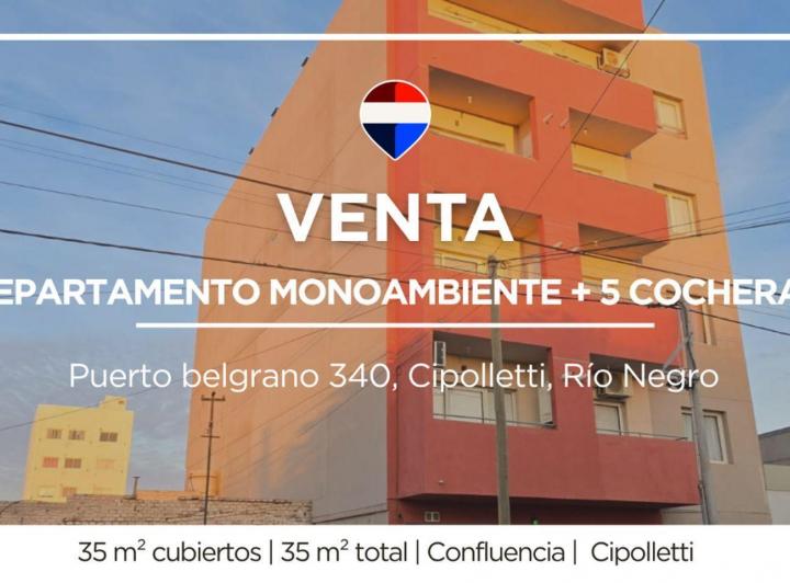 Departamento · 32m² · 1 Ambiente · 5 Cocheras