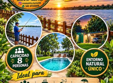 Quinta vacacional de 2 ambientes, Sauce Viejo · Alquiler Temporario Casa Quinta María 200