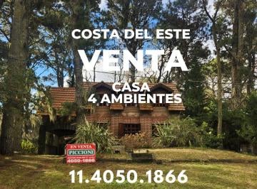 Casa de 4 ambientes, Costa del Este · Casa en Venta en Costa del Este - 4 Ambientes C/dep. - Excelente Ubicación y Gran Potencial.