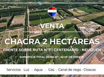 Campo · 2ha · Venta Chacra 2 Ha Frente de Ruta 7 – Centenario