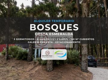 Casa · 160m² · 4 Ambientes · Alquiler Casa en Costa Esmeralda. Bosques 30