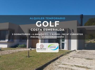 Casa · 160m² · 4 Ambientes · Alquiler Temporal Golf 1 Lote 55