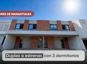 Casa · 130m² · 4 Ambientes · 2 Cocheras · Duplex a Estrenar en Miradores de Manantiales Recib/menor 3 Dorm. 3 Baños