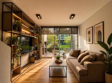 Casa · 90m² · 4 Ambientes · 1 Cochera · Venta: Dúplex de Dos Dorm., Cochera y Vista Al Río en Condominio Barrancas de Alberdi.